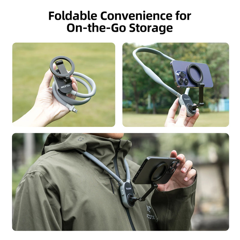 Magnetic Neck Mount for Hands-Free Phone Filming