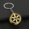 Gearbox Keychain with Turbo Hub and Brake Disc Pendant