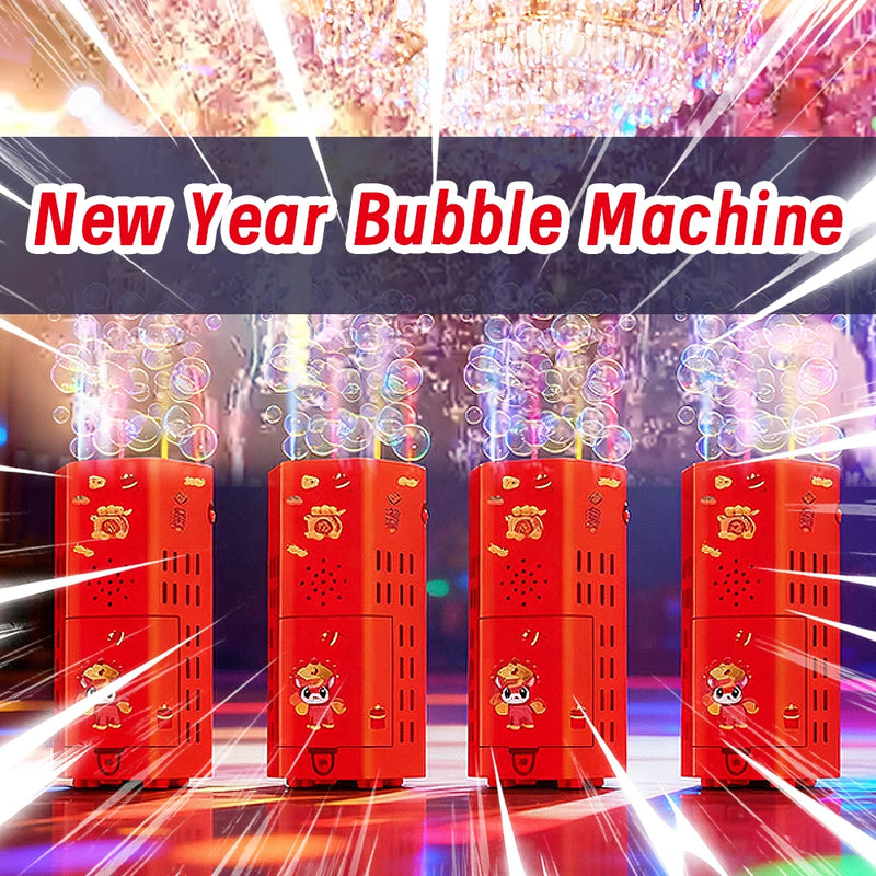 Firework Bubble Machine with Music and Lights