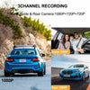 3-Lens WiFi Dash Cam with Front, Interior & Rear Cameras