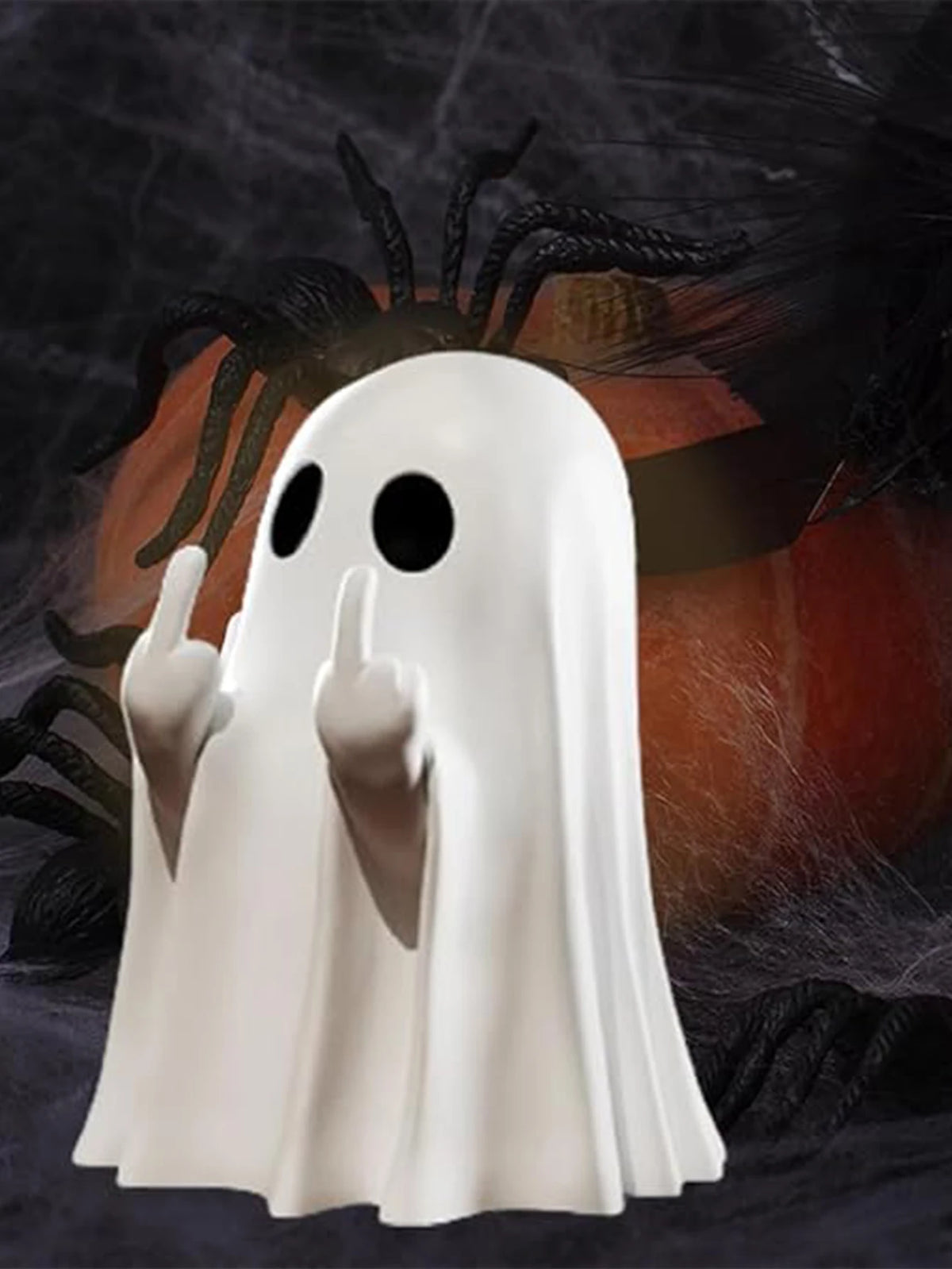 Mischievous Ghost Figurine - Mini Halloween Statue