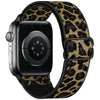 Leopard Print Nylon Apple Watch Band with Adjustable Strap