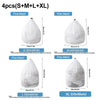 Set of four fine mesh laundry bags in S, M, L, and XL sizes for delicate items