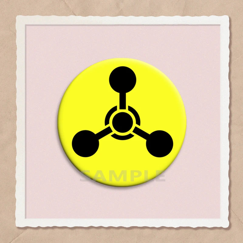 Biohazard Emblem Enamel Pin Set – Vintage Horror-Themed Brooch for Bags, Hats & Jackets