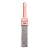 A pink pumice stone toilet and bathroom cleaning brush with a handle.
