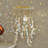 Crystal Willow Suncatcher Wind Chime in Natural Stone Finish