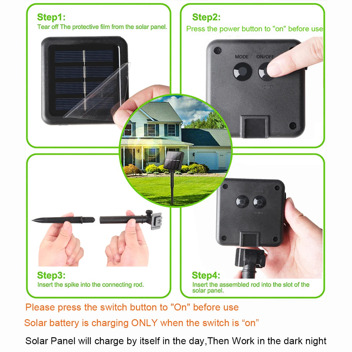 Instructions étape par étape pour utiliser une batterie solaire et la connecter à un panneau solaire pour l'éclairage.