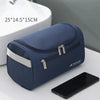 Hanging Leather Toiletry Bag with Durable Water-Resistant Design