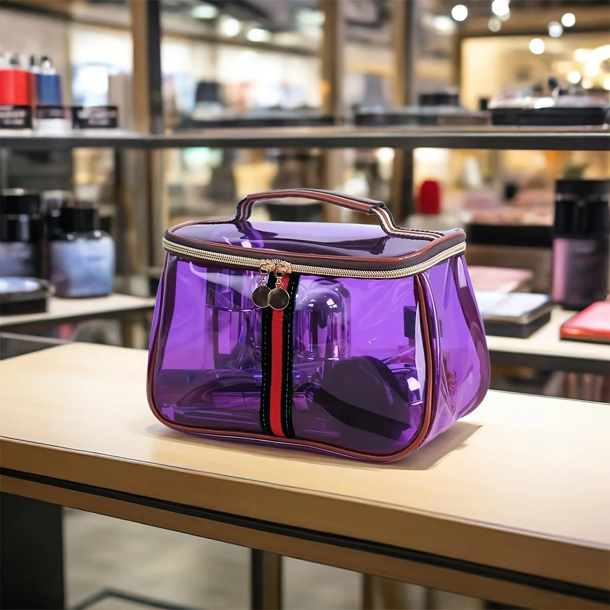Transparent PVC Makeup Bag with Waterproof Design