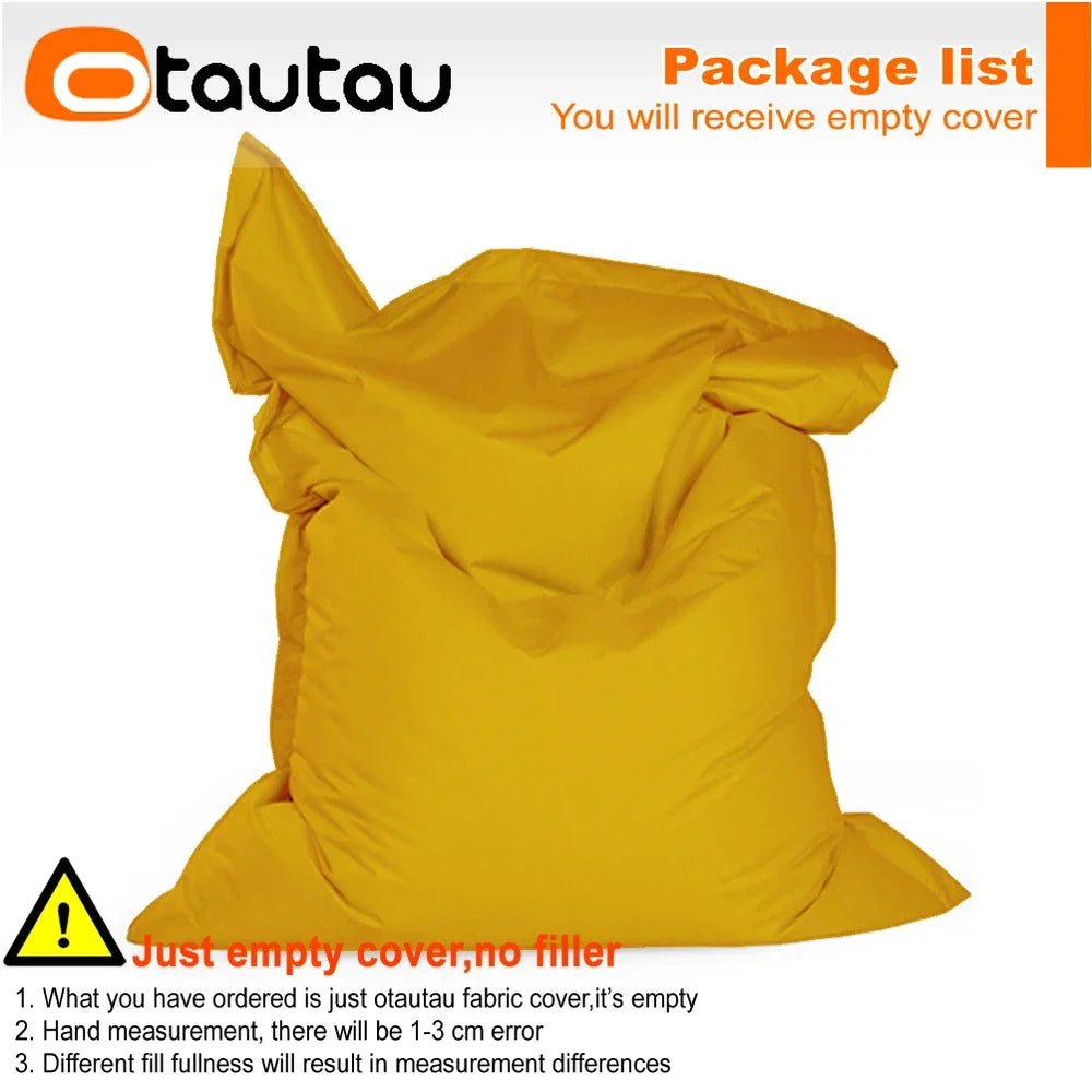 Waterproof Oxford Bean Bag Cover – Large Corner Pouf Shell (Filler Not Included)