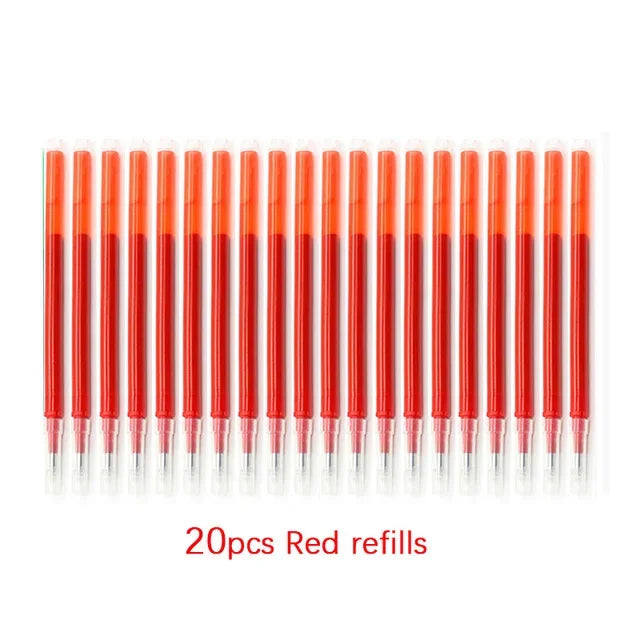 Erasable Gel Pen Refill Set - 0.5mm Tip (Blue, Black, Red)