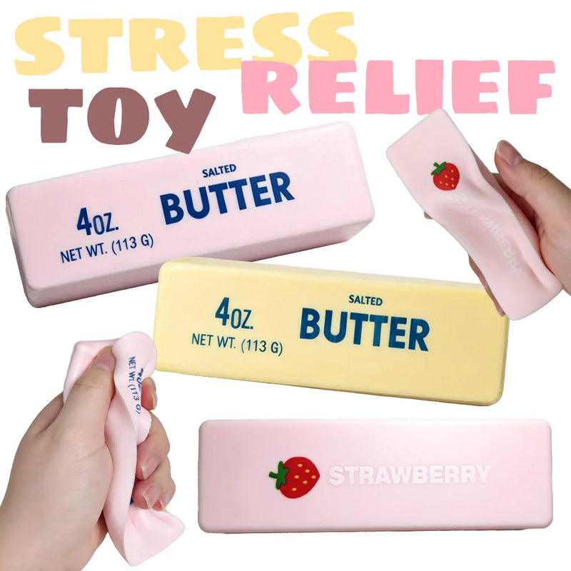 Strawberry Butter Stress Relief Squeeze Toy