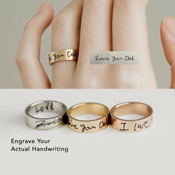 Personalisierte Signatur-Bandring
