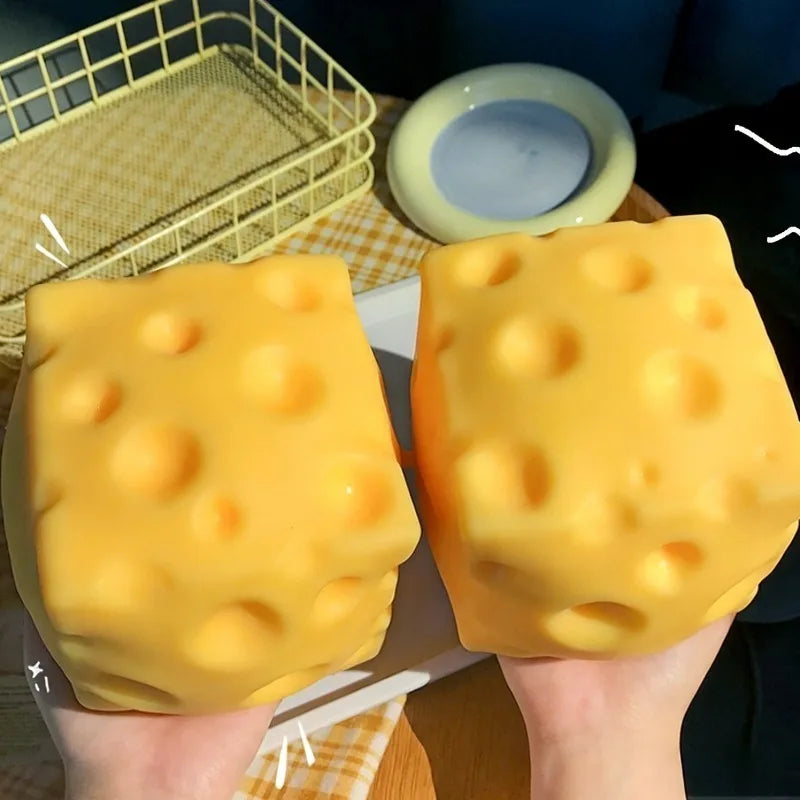 Extra Large Slow-Rise Cheese Squishy Fidget Toy