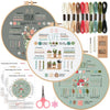 Beginner Embroidery Kit with Stamped Patterns and Tools