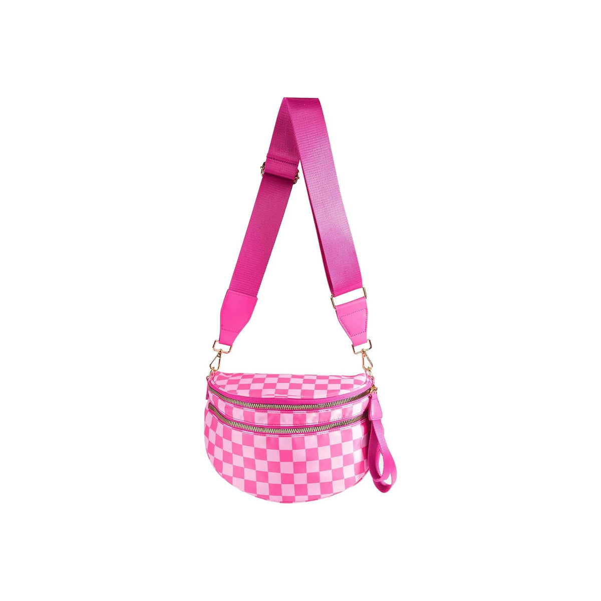 Women's Checkered Multi-Function Crossbody Waist Bag