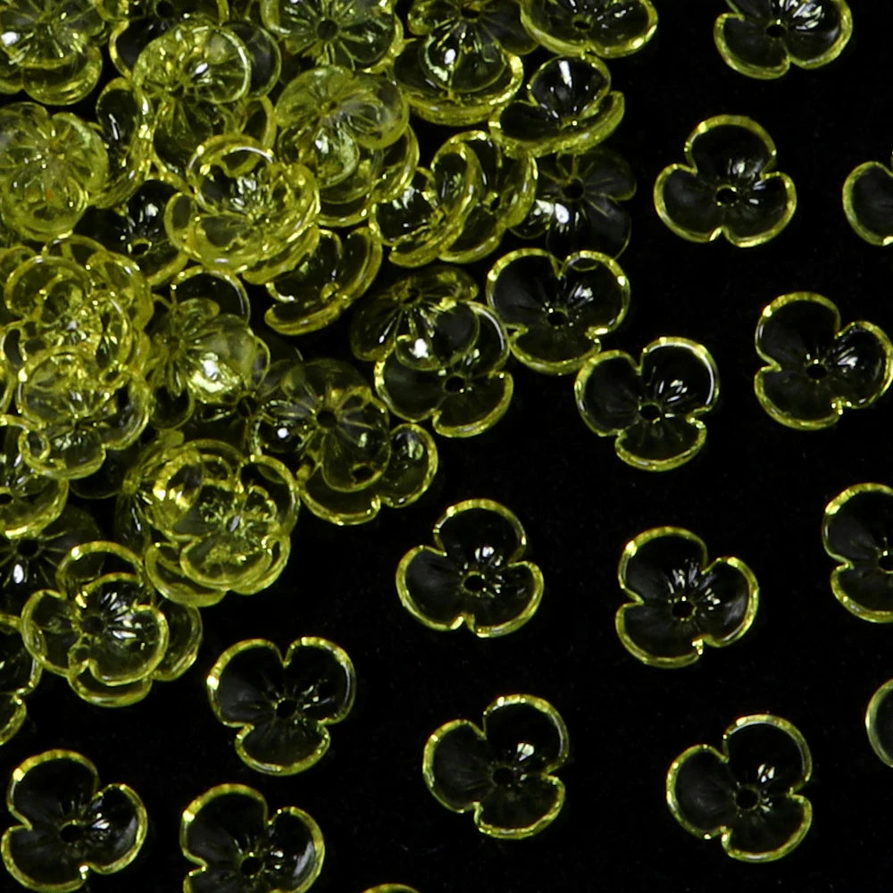 Floral Resin Bead Caps for Jewelry Making