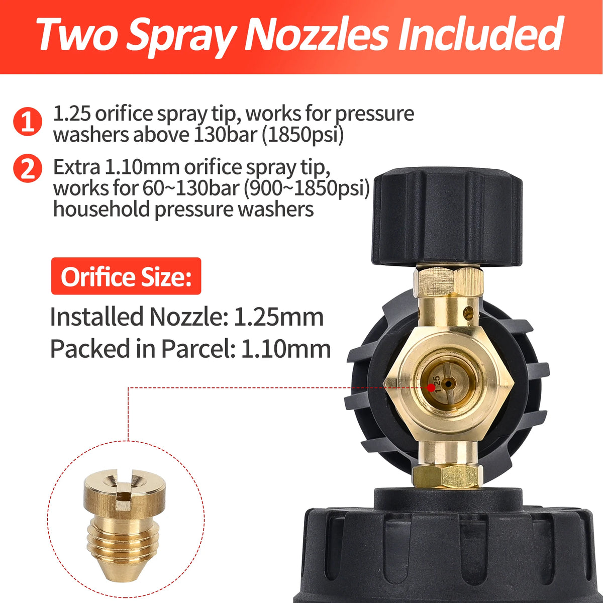 Pressure Washer Short Spray Gun with Snow Foam Lance Set