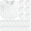 100% Cotton Muslin Baby Bibs with Adjustable Snaps – Multi-Use Drool & Burp Cloths (10/20/30 Pack)