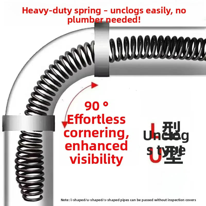 Flexible Drain Cleaning Snake with Drill Adapter