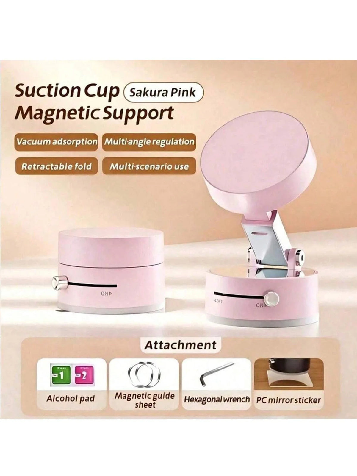 Foldable Magnetic Phone Holder for Car & Desk