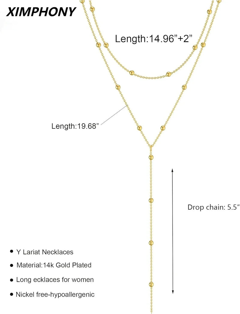 Y-Shaped Layered Pendant Necklace