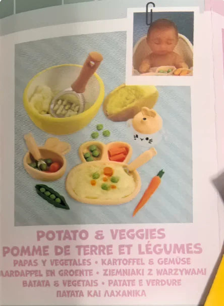 A DIY kit featuring a real baby mini doll and miniature food accessories for play