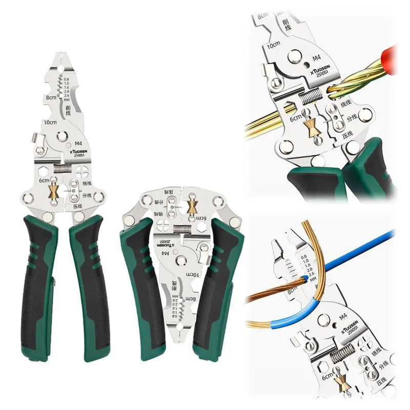 Foldable Multi-Function Electrician's Pliers with Voltage Tester