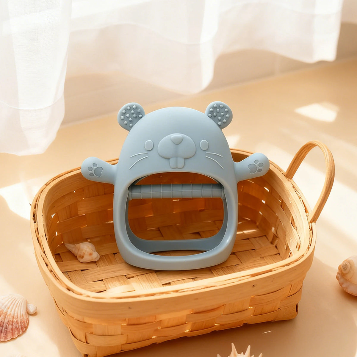 Silicone Baby Teething Mitten with Anti-Drop Wristband