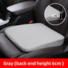Gray breathable 3D mesh car seat cushion with memory foam support shown in a car seat.