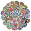 A vibrant collection of colorful mandala and graffiti stickers for DIY phone cases and accessories.