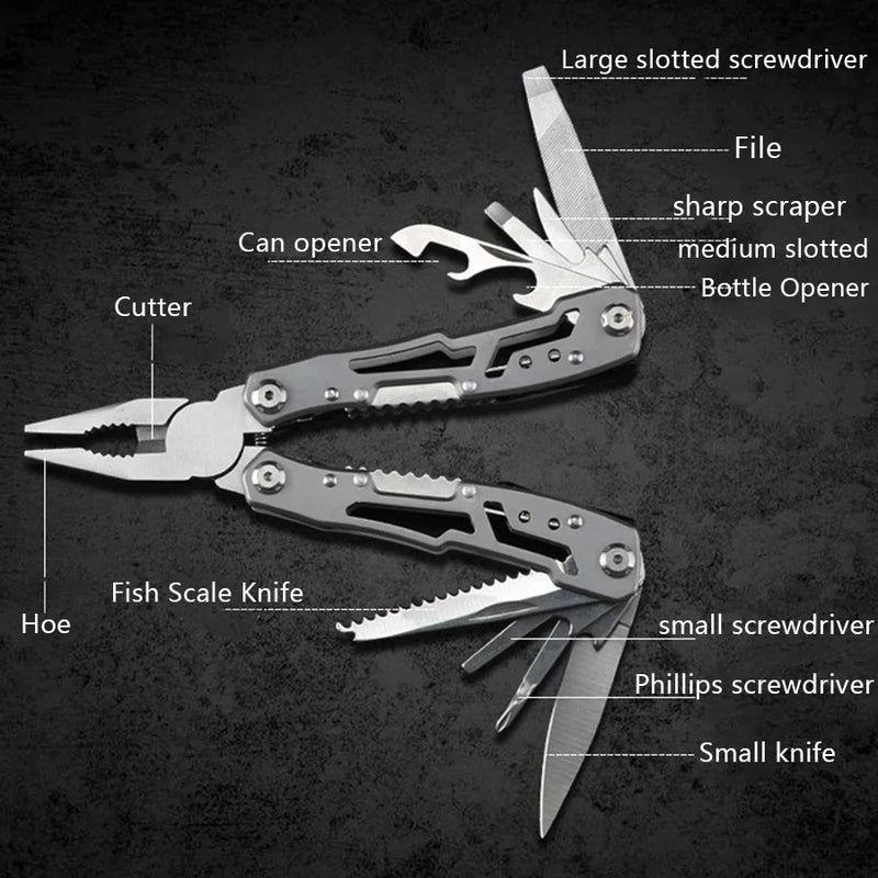 Stainless Steel Pocket Multitool with Pliers