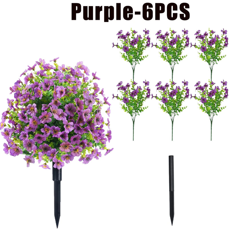 UV-Resistant Faux Orchid Branches for Indoor & Outdoor Decor