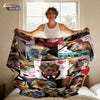 Funny Monkey Print Flannel Blanket – Soft & Cozy Throw