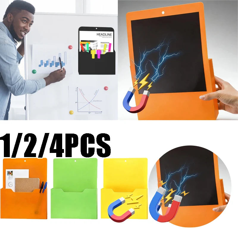 Magnetic Wall-Mounted Document Organizer for Papers and Folders
