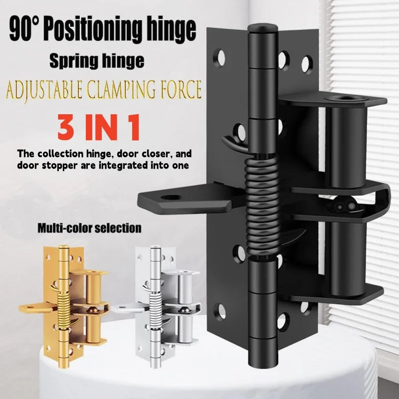 3-in-1 Self-Closing Door Hinge with 90° Positioning