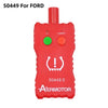 Red 50449 II TPMS relearn tool for Ford vehicles with a red connector and buttons