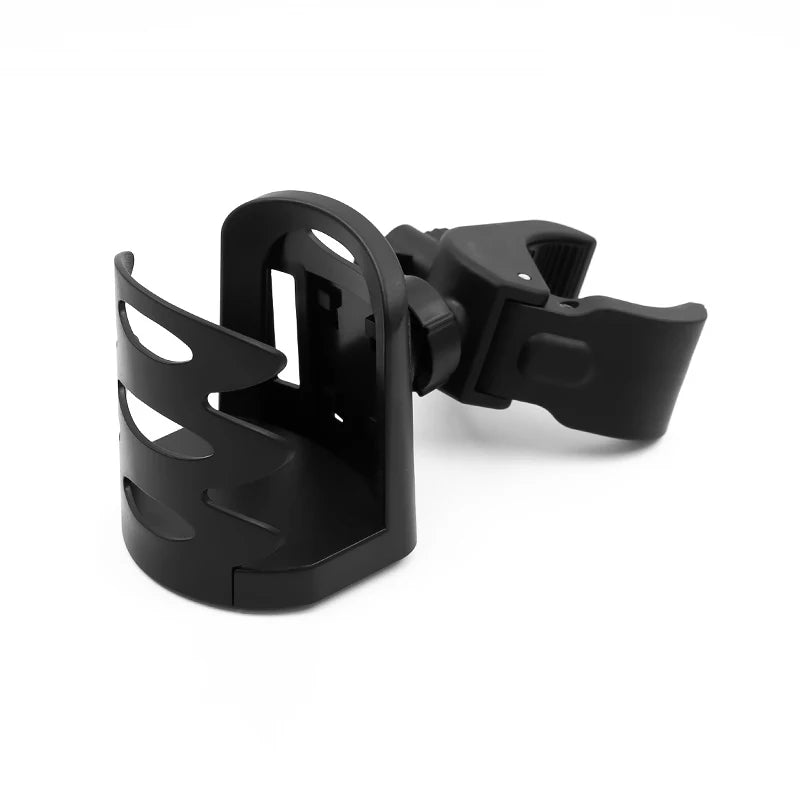 Black magnetic car phone mount with a cup holder base.