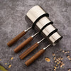 Stainless Steel Measuring Cup and Spoon Set with Wooden Handles
