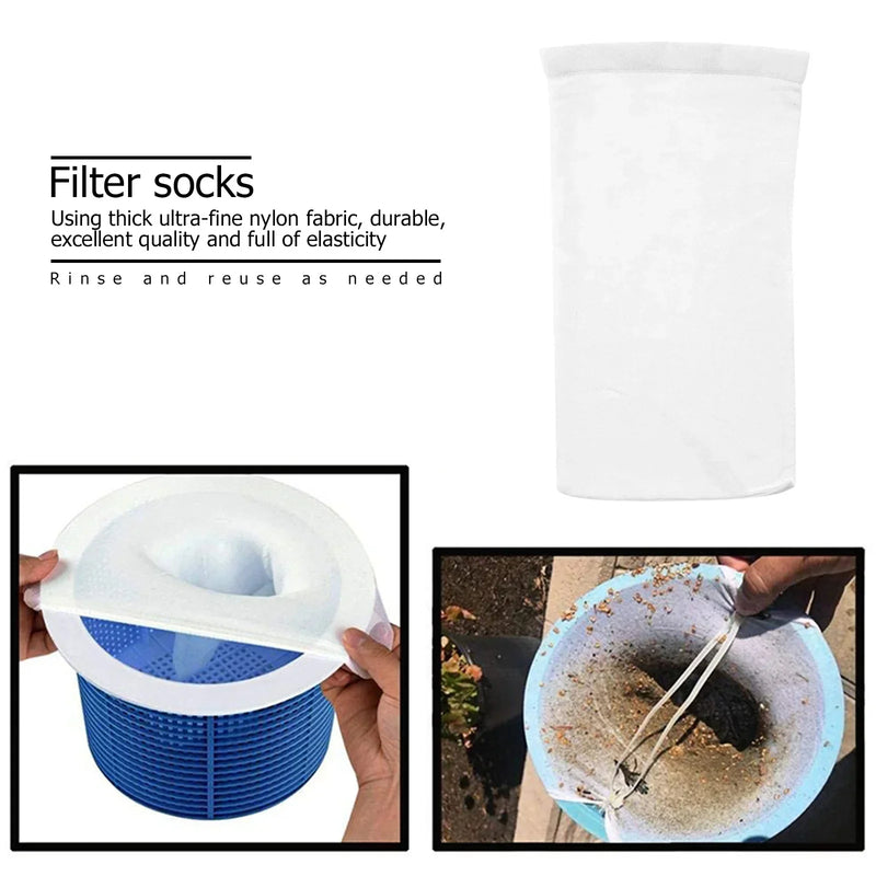 Calcetines Filtro Reutilizables para Skimmer de Piscina