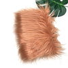 A fluffy, reddish-brown faux fur fabric used for DIY sewing, doll hair, and cosplay.
