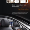 Interior view of a car seat showing light luxury texture and comfortable leather upholstery.