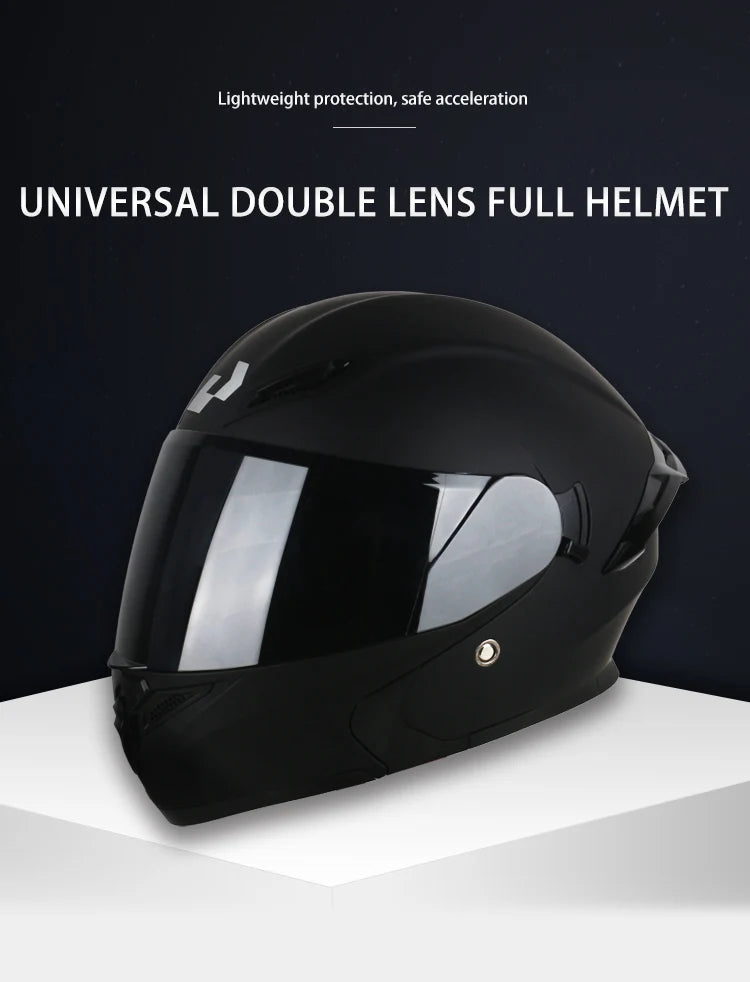 Modular Flip-Up Motorcycle Helmet with Removable Chin Guard