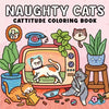 Libro de Colorear para Gatos Traviesos: Edición Adultos