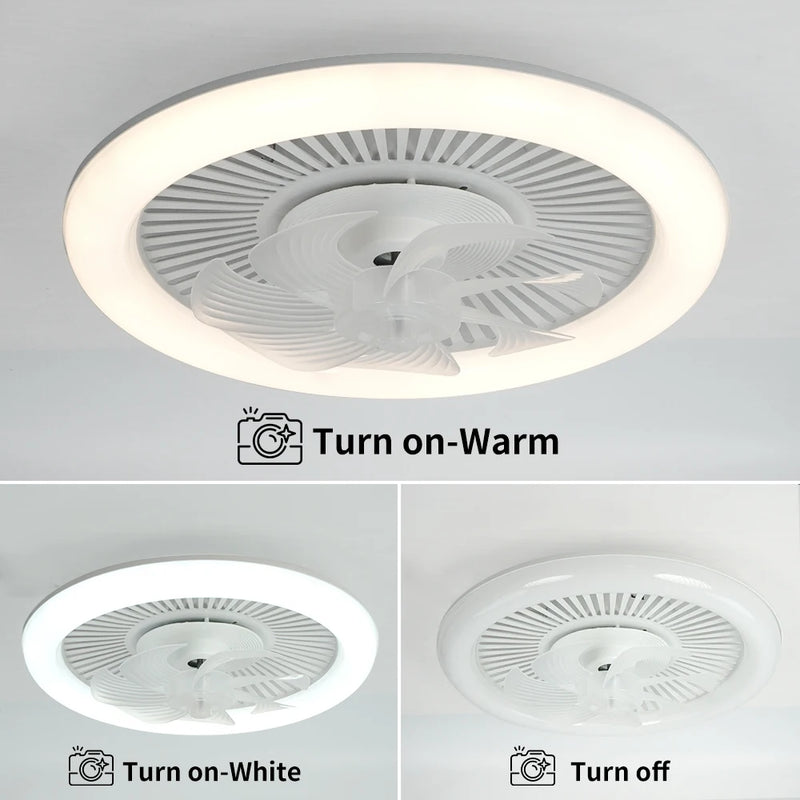 Modern LED Ceiling Fan with Remote Control