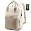 Women's Nylon Waterproof Casual Backpack with USB Port, Fits 15.6 Inch Laptop