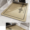 A beige diatomite coffee mat used as a multi-space application for brewing coffee.