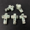 Natural Stone Cross Pendant Charm for Jewelry Making