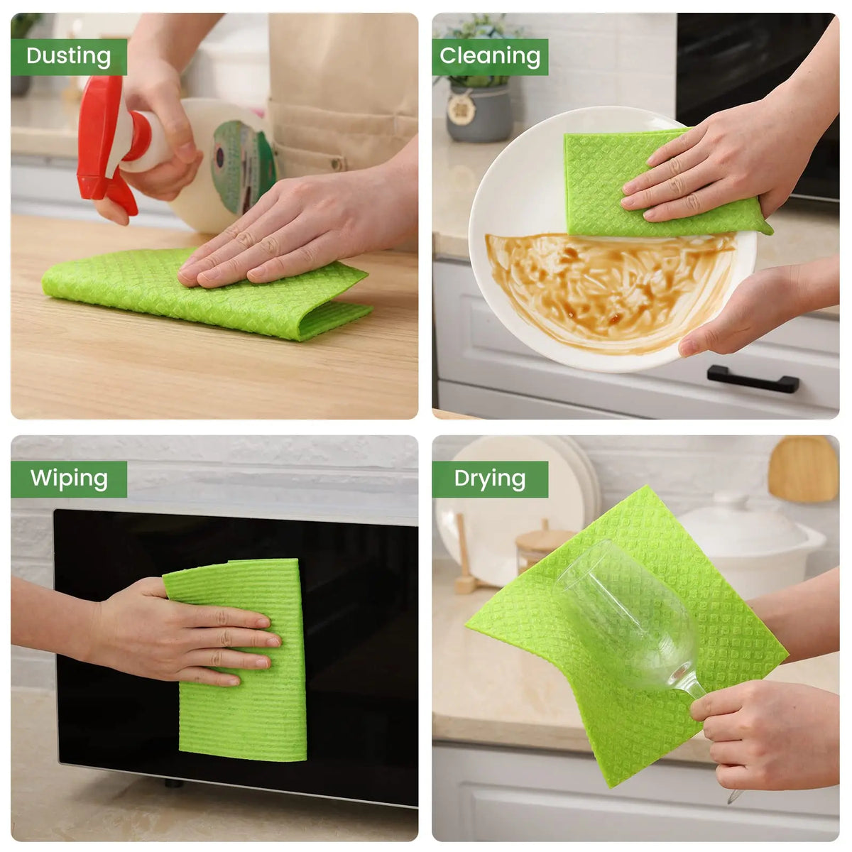 Reusable Cellulose Dish Cloths (5 Pack)