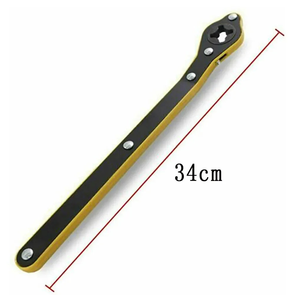 Heavy-Duty Ratchet Lug Wrench with Adapter, 34cm